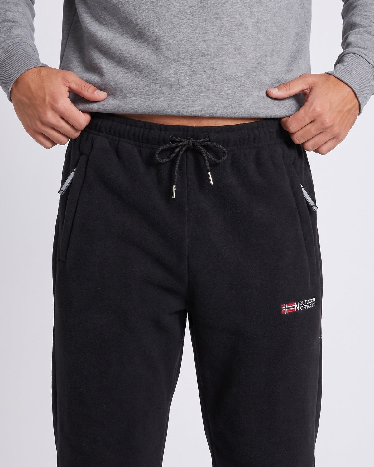 KZZ Men's Fleece-Lined Casual Joggers