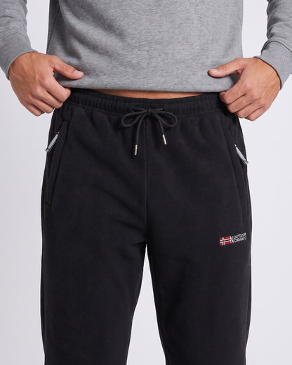 KZZ Men's Fleece-Lined Casual Joggers