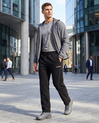 KZZ Men's Fleece-Lined Casual Joggers