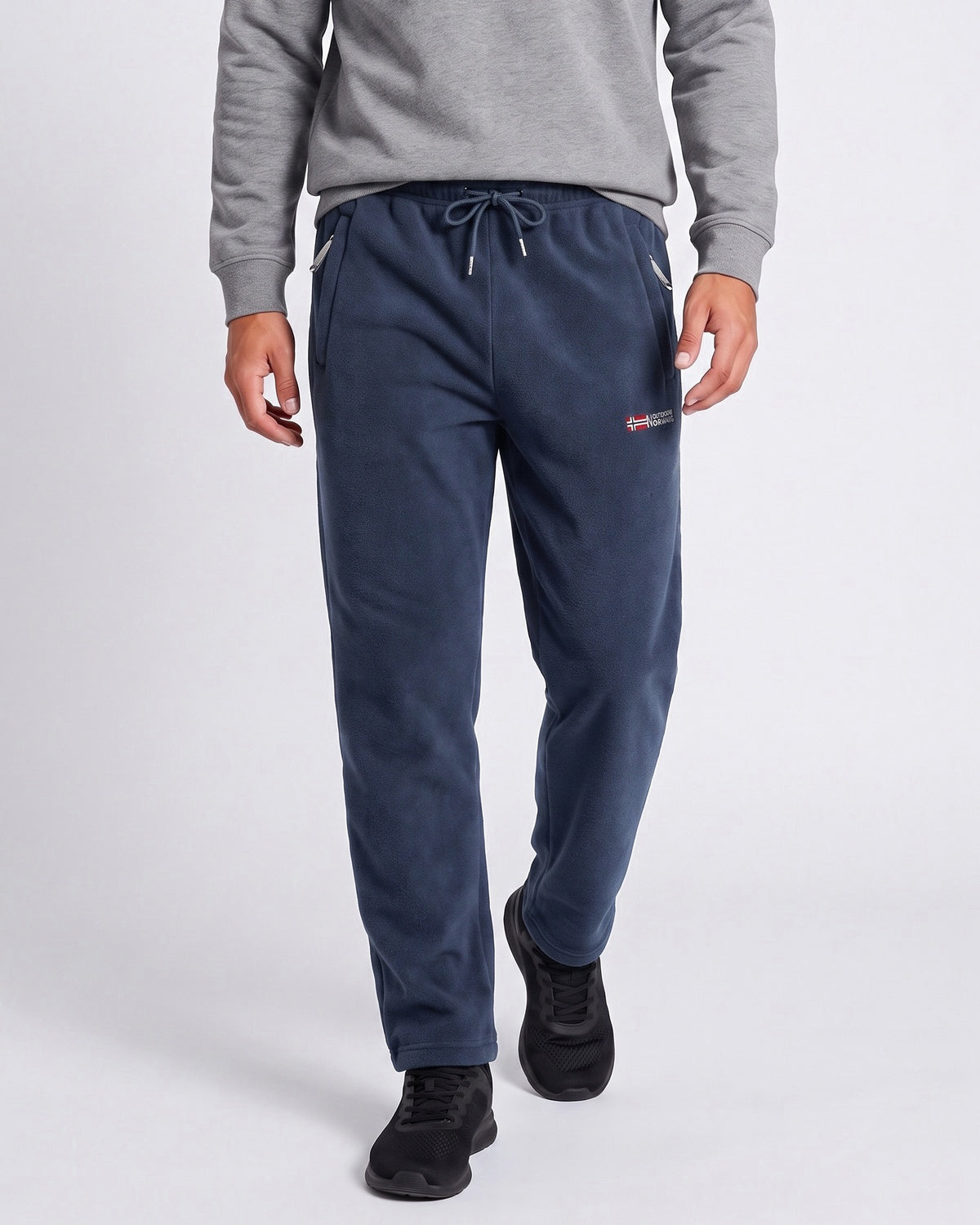 KZZ Men's Fleece-Lined Casual Joggers