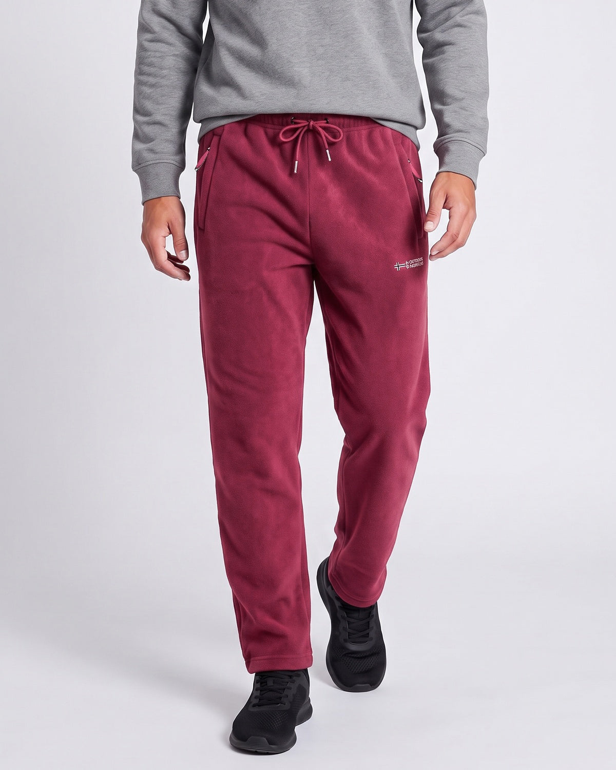 KZZ Men's Fleece-Lined Casual Joggers
