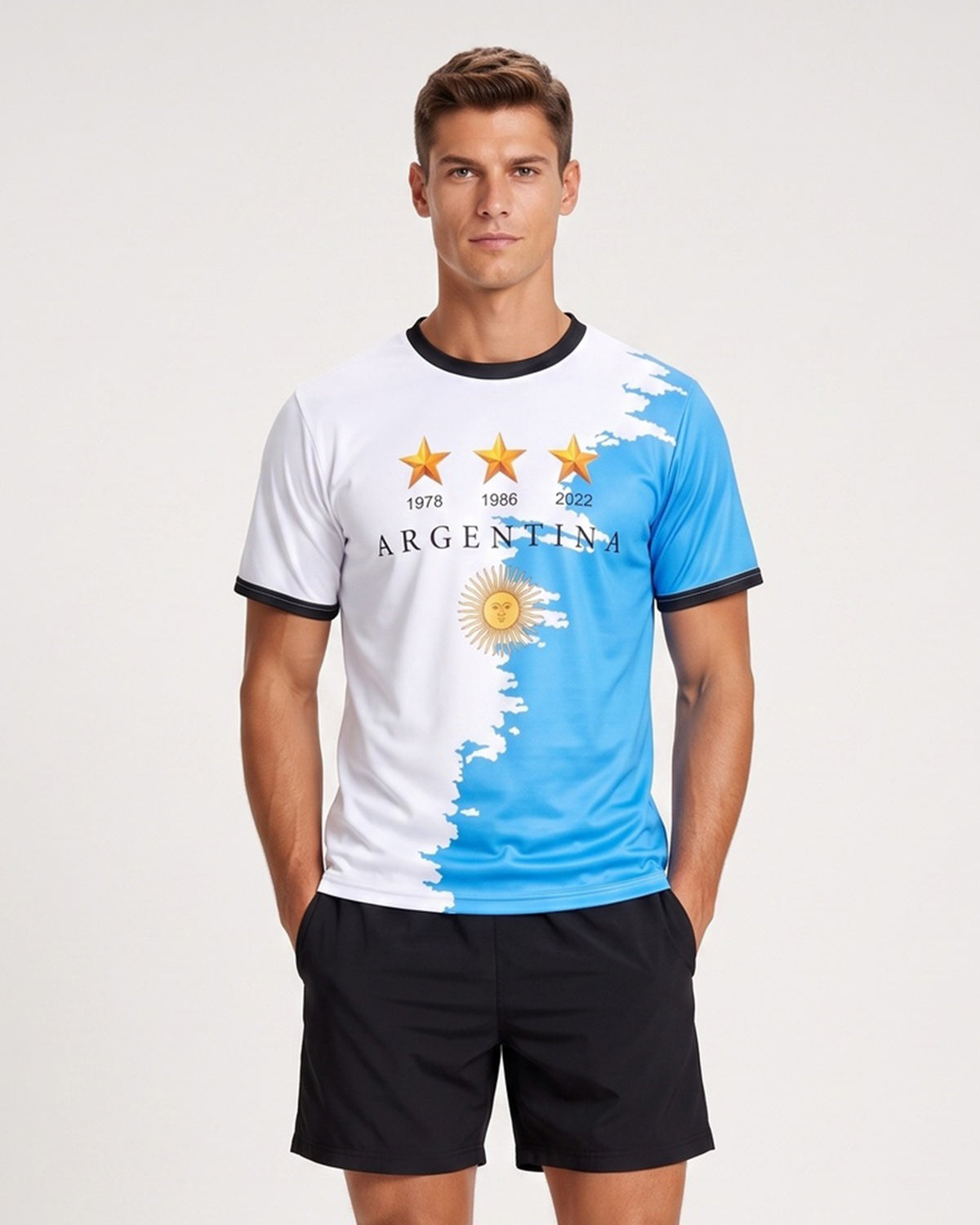 KZZ Crew-neck short-sleeve sports T-shirt