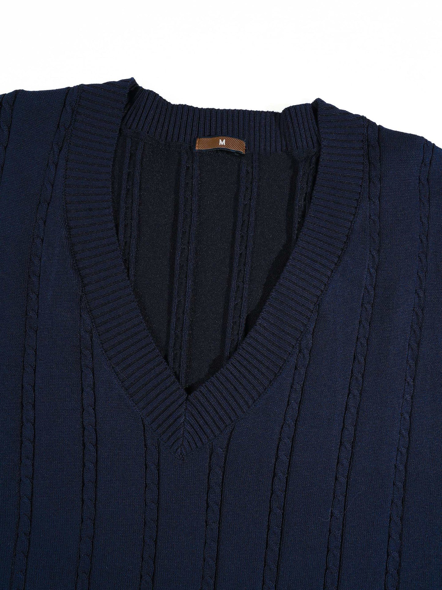 KZZ Men's V-neck sleeveless knit vest