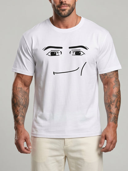 KZZ Men's Crew Neck Short-Sleeve Printed T-Shirt
