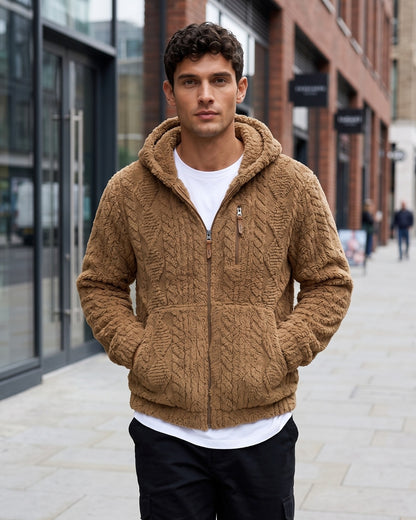 KZZ Men's Warm Hooded Jacket