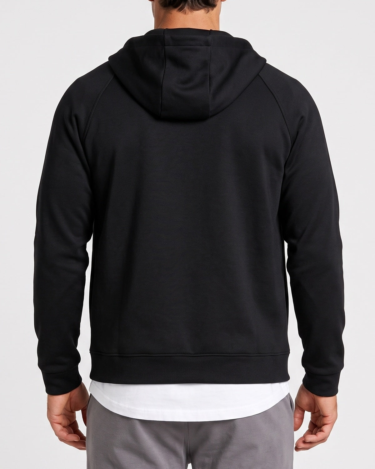 KZZ Men's Outdoor Casual Multi-Pocket Full-Zip Hooded Sweatshirt