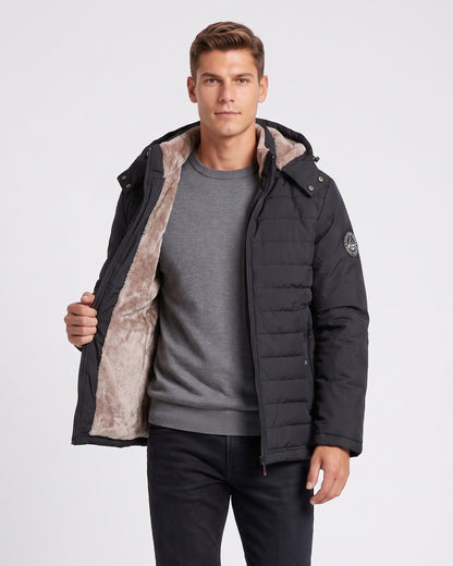 KZZ Men's solid-color fashion jacket