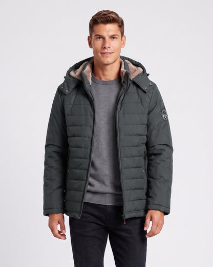 KZZ Men's solid-color fashion jacket