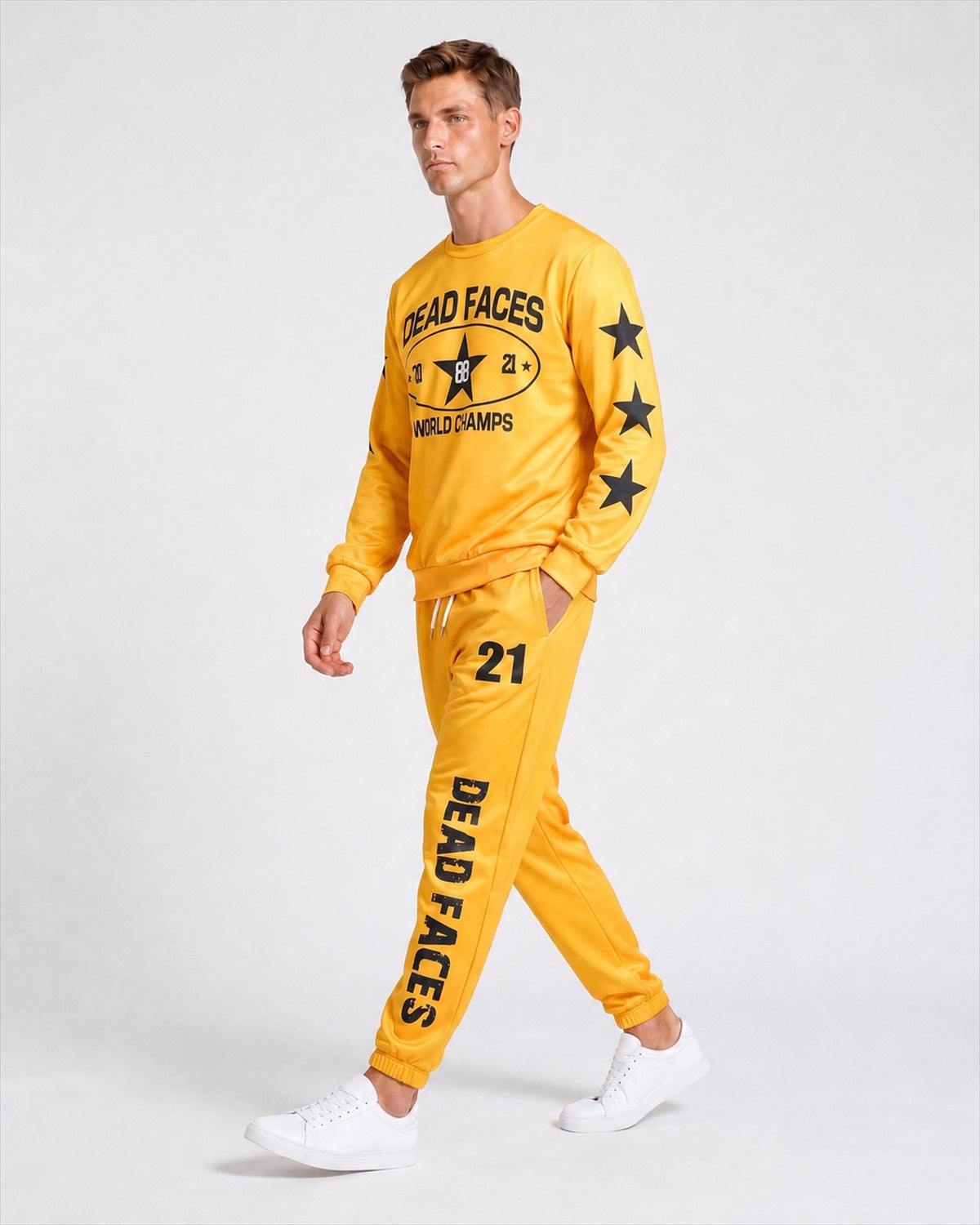 KZZ Relaxed-fit long-sleeve crew-neck top and joggers
