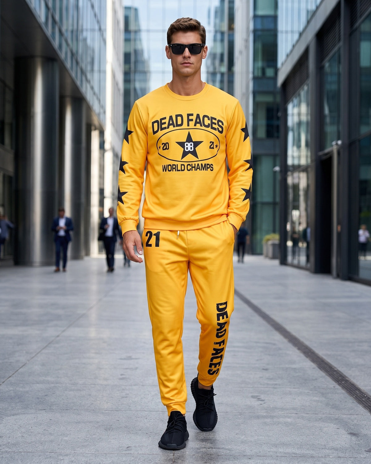 KZZ Relaxed-fit long-sleeve crew-neck top and joggers