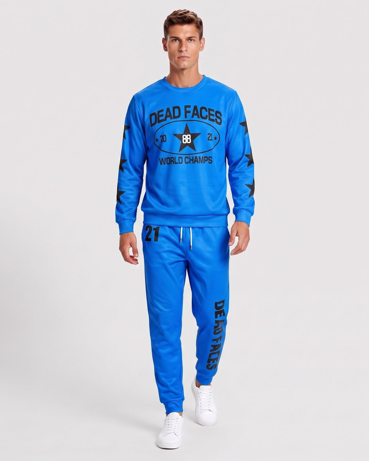 KZZ Relaxed-fit long-sleeve crew-neck top and joggers