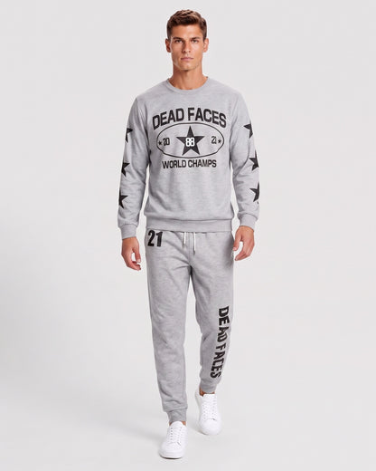 KZZ Relaxed-fit long-sleeve crew-neck top and joggers