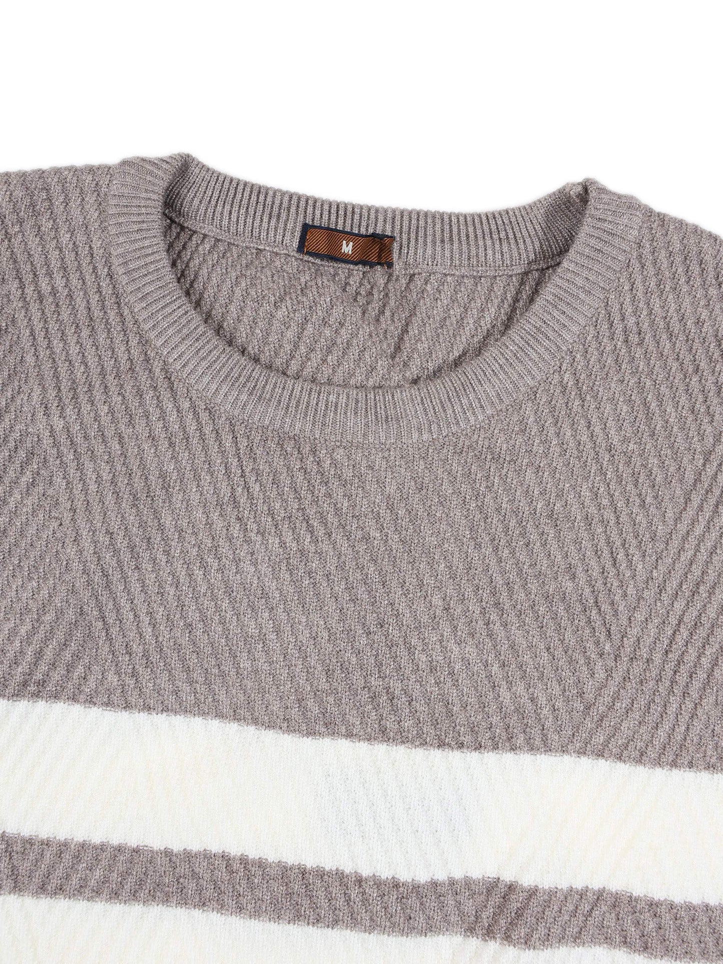 KZZ Men's Casual Crew-Neck Knit Pullover