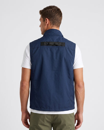 KZZ Men's Solid-Color Zipper-Pocket Vest
