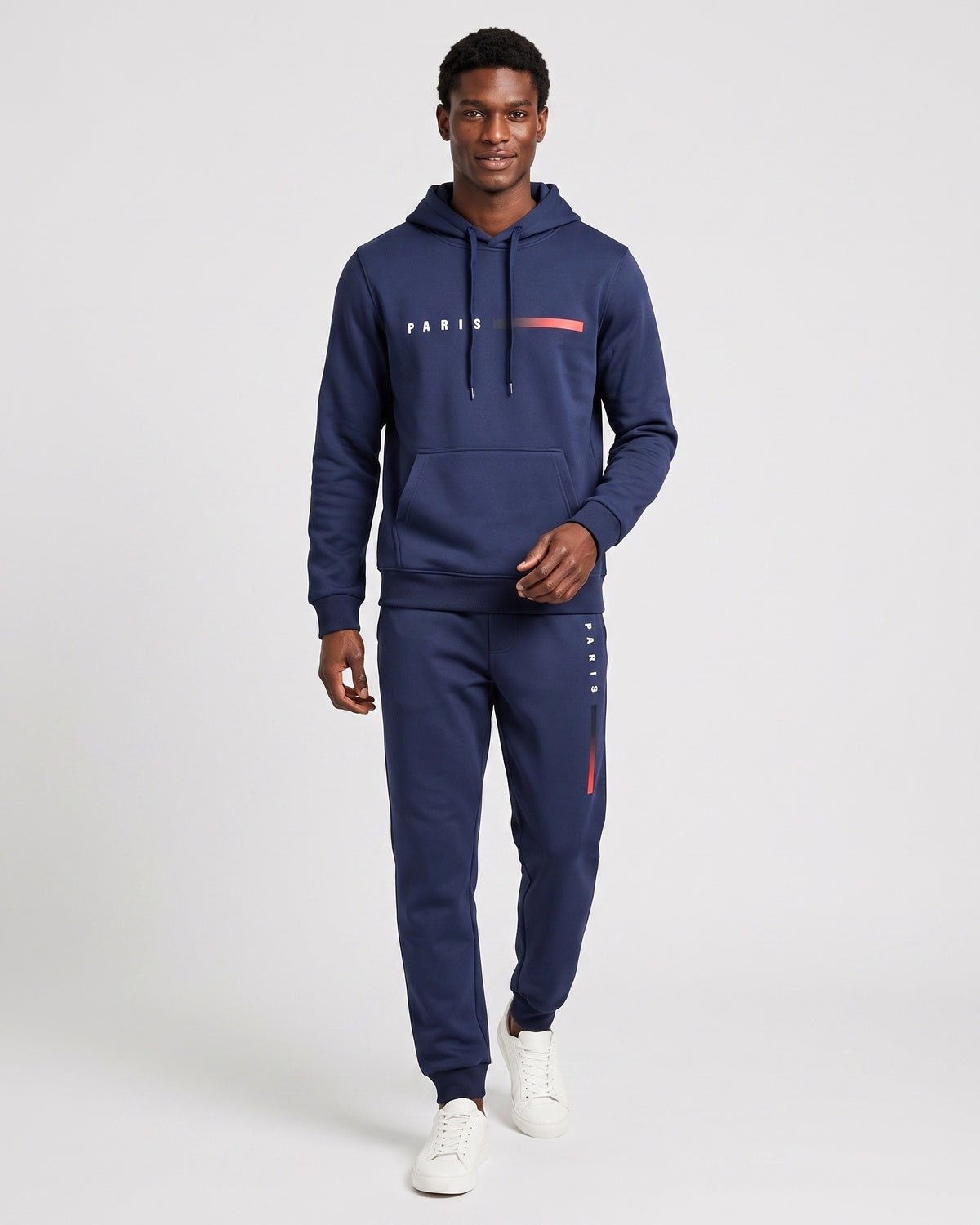 KZZ Men's Printed Hoodie and Drawstring Joggers