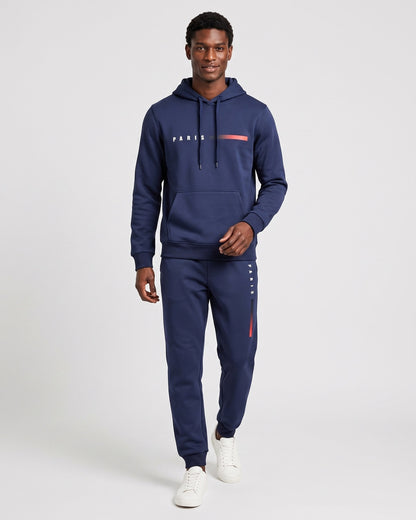 KZZ Men's Printed Hoodie and Drawstring Joggers