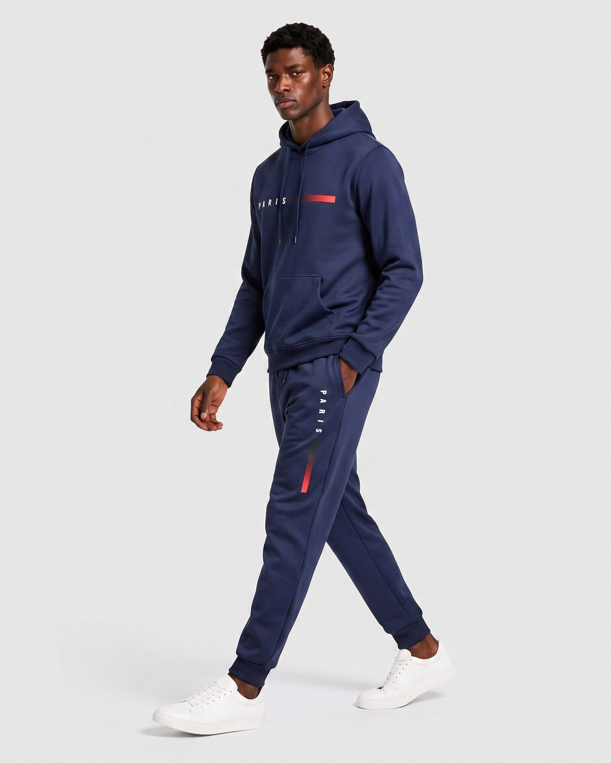 KZZ Men's Printed Hoodie and Drawstring Joggers