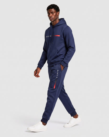 KZZ Men's Printed Hoodie and Drawstring Joggers