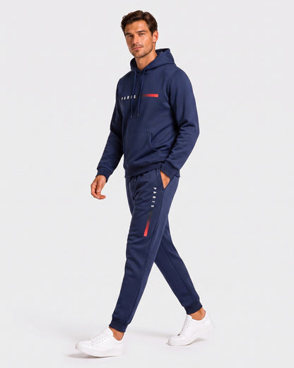 KZZ Men's Printed Hoodie and Drawstring Joggers