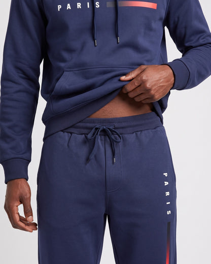 KZZ Men's Printed Hoodie and Drawstring Joggers