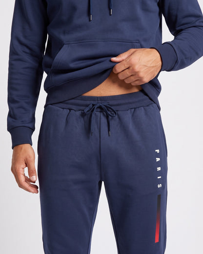 KZZ Men's Printed Hoodie and Drawstring Joggers
