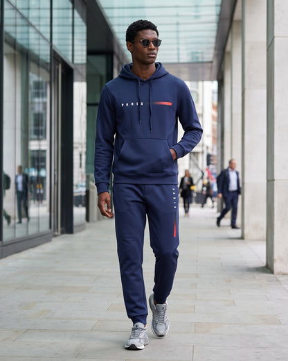 KZZ Men's Printed Hoodie and Drawstring Joggers