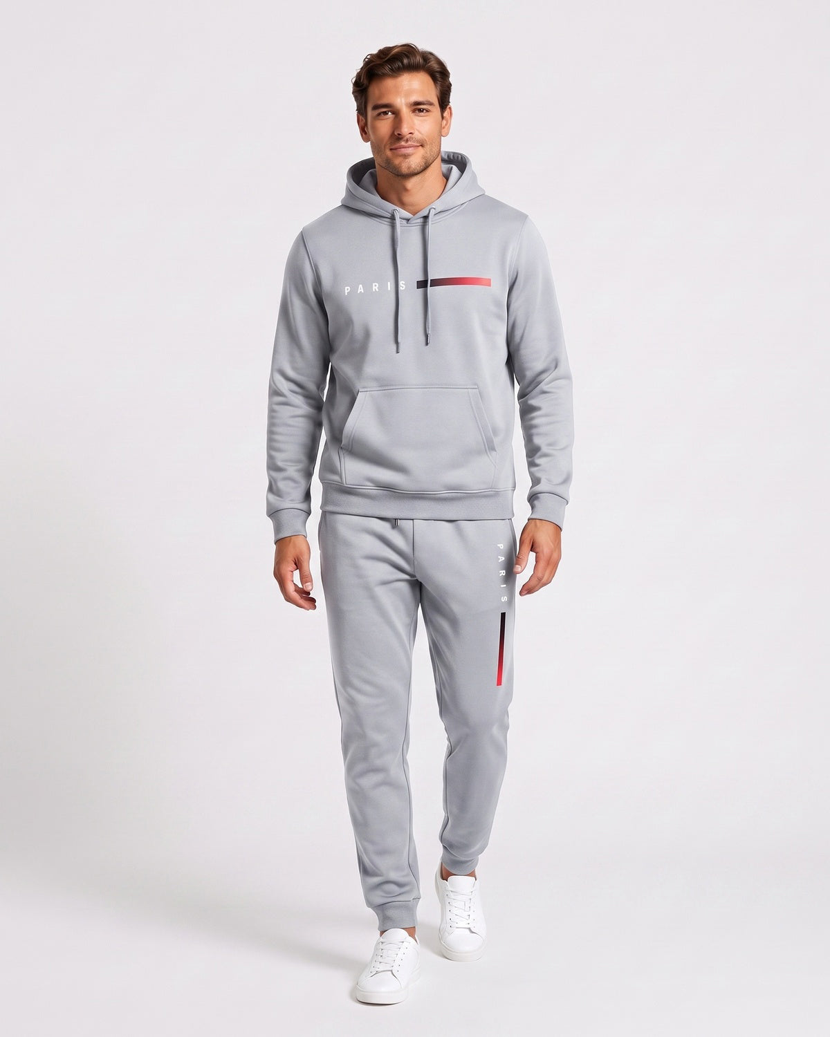 KZZ Men's Printed Hoodie and Drawstring Joggers