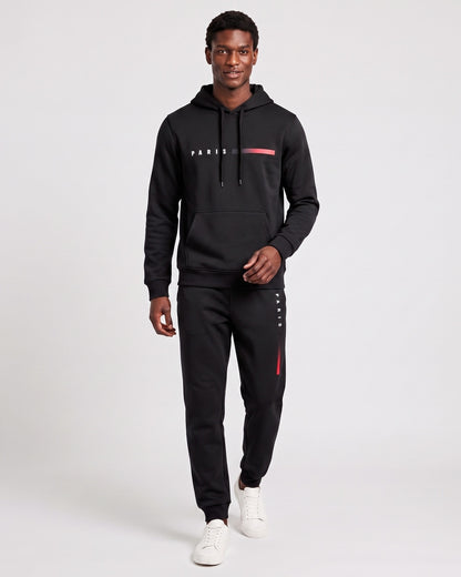 KZZ Men's Printed Hoodie and Drawstring Joggers