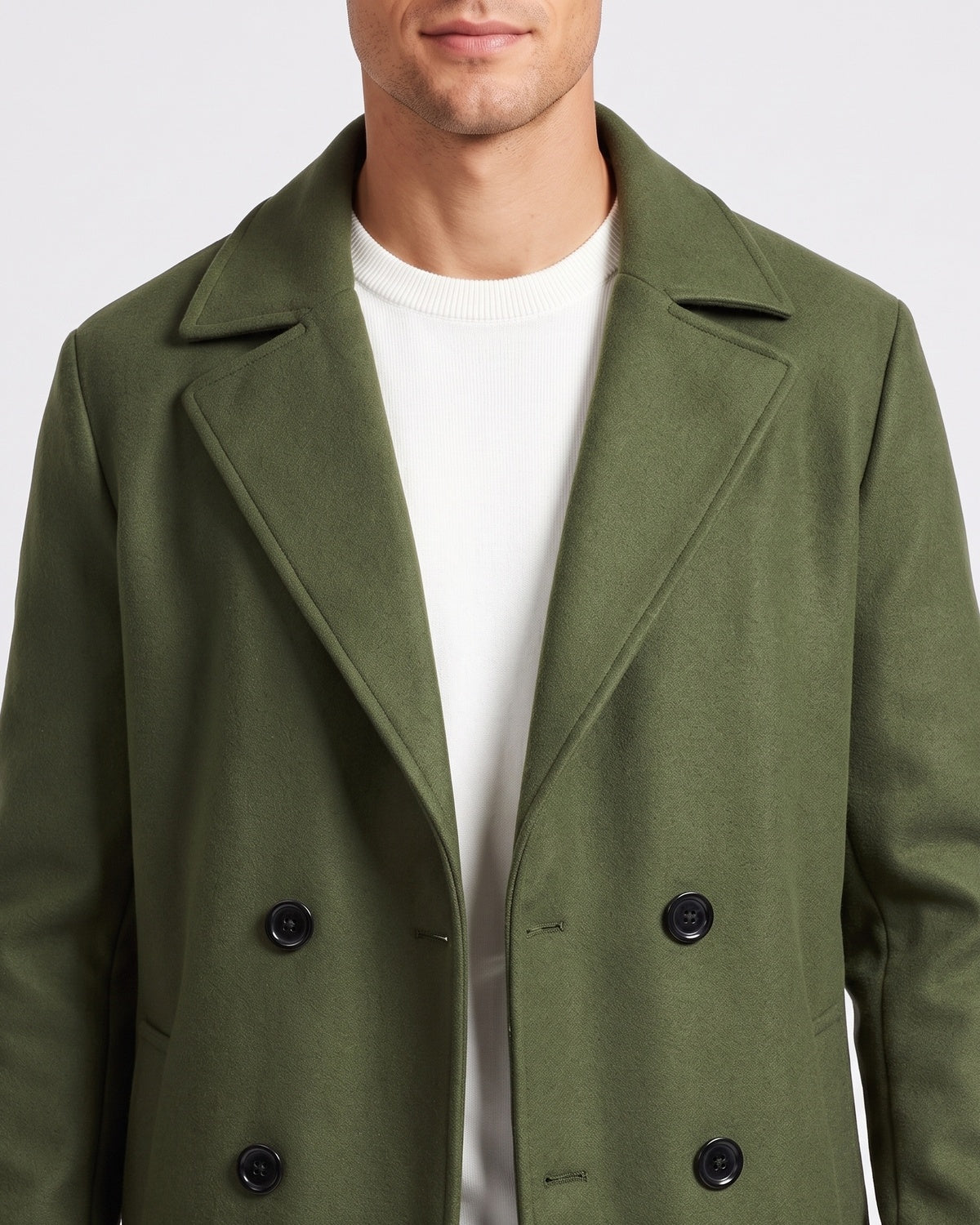 KZZ Men's double-breasted trench coat