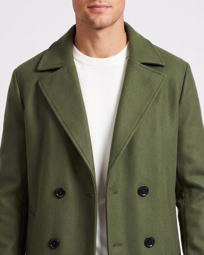 KZZ Men's double-breasted trench coat