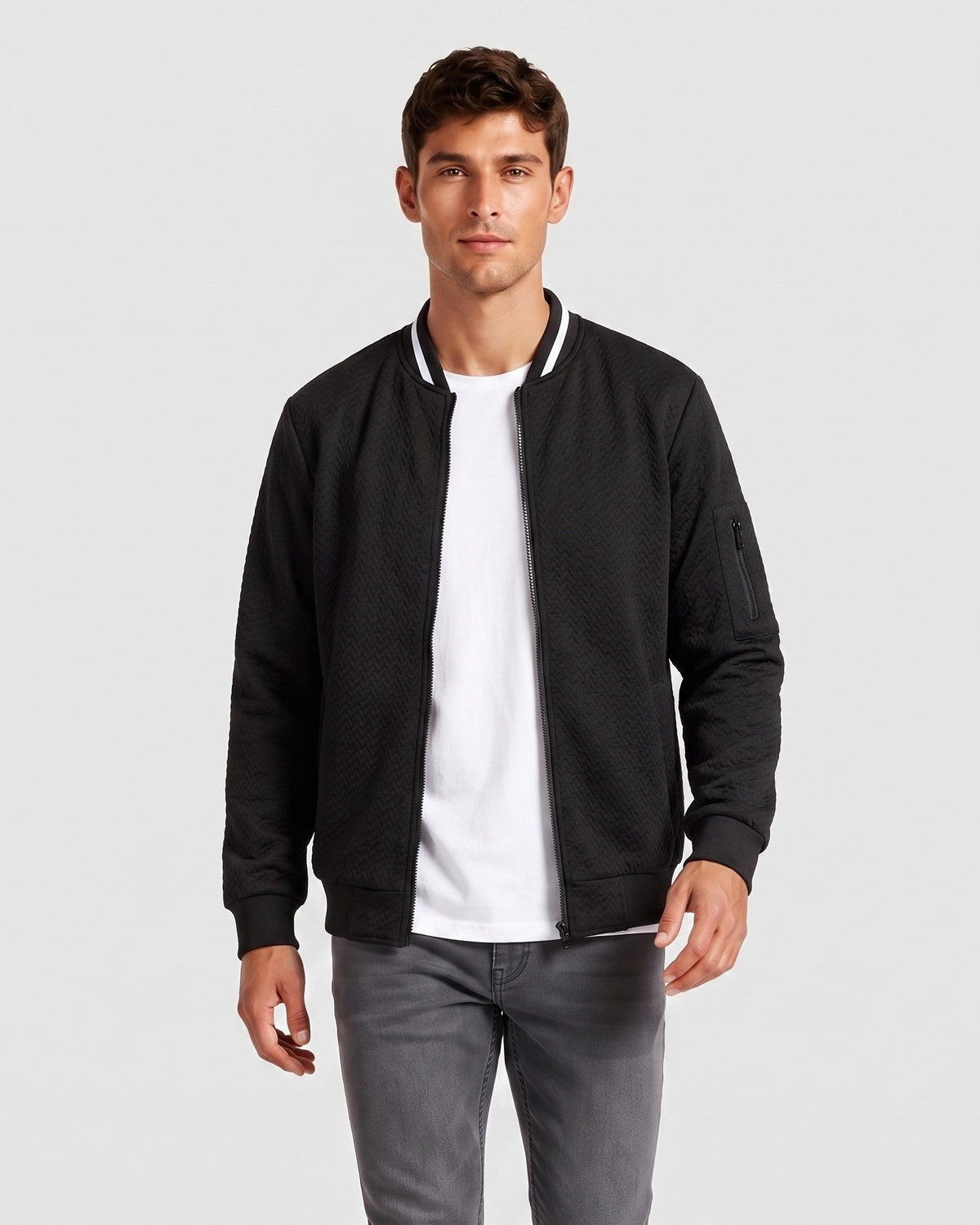KZZ Men's Casual Baseball Jacket