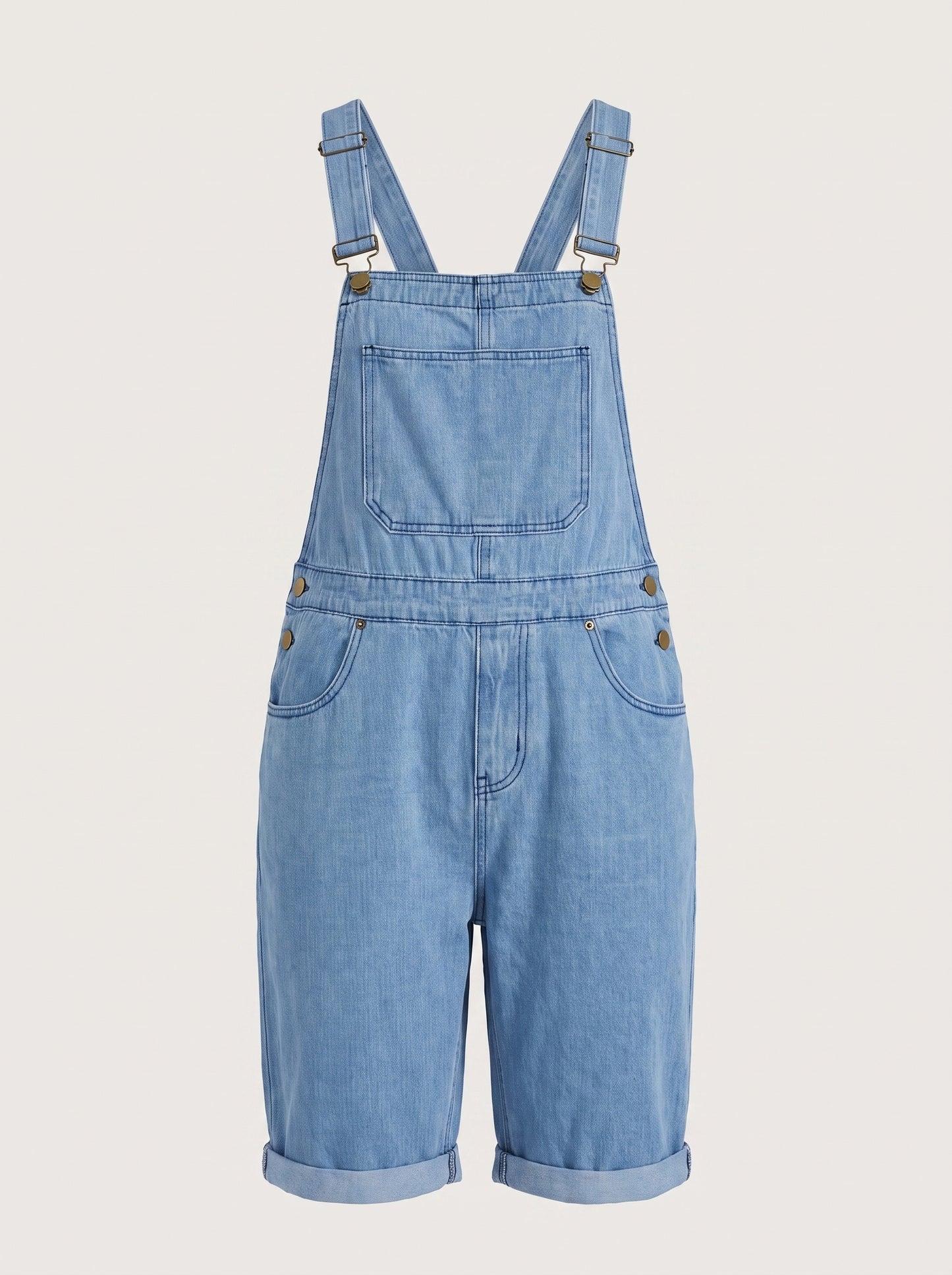 KZZ Men's denim bib shorts