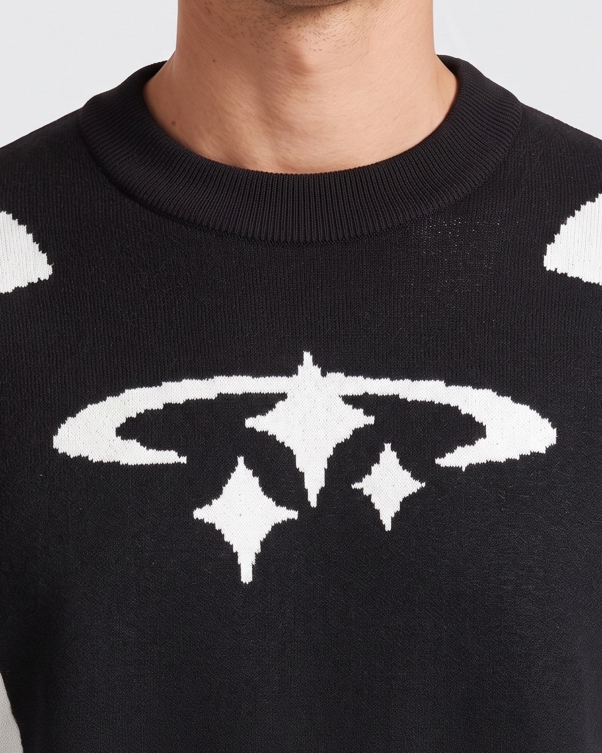 KZZ Men's Loose-Fit Crew-Neck Pullover Sweater