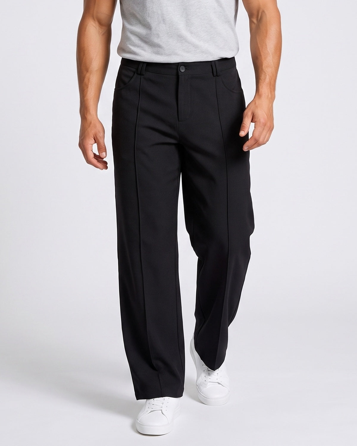 KZZ Casual wide-leg plaid pants