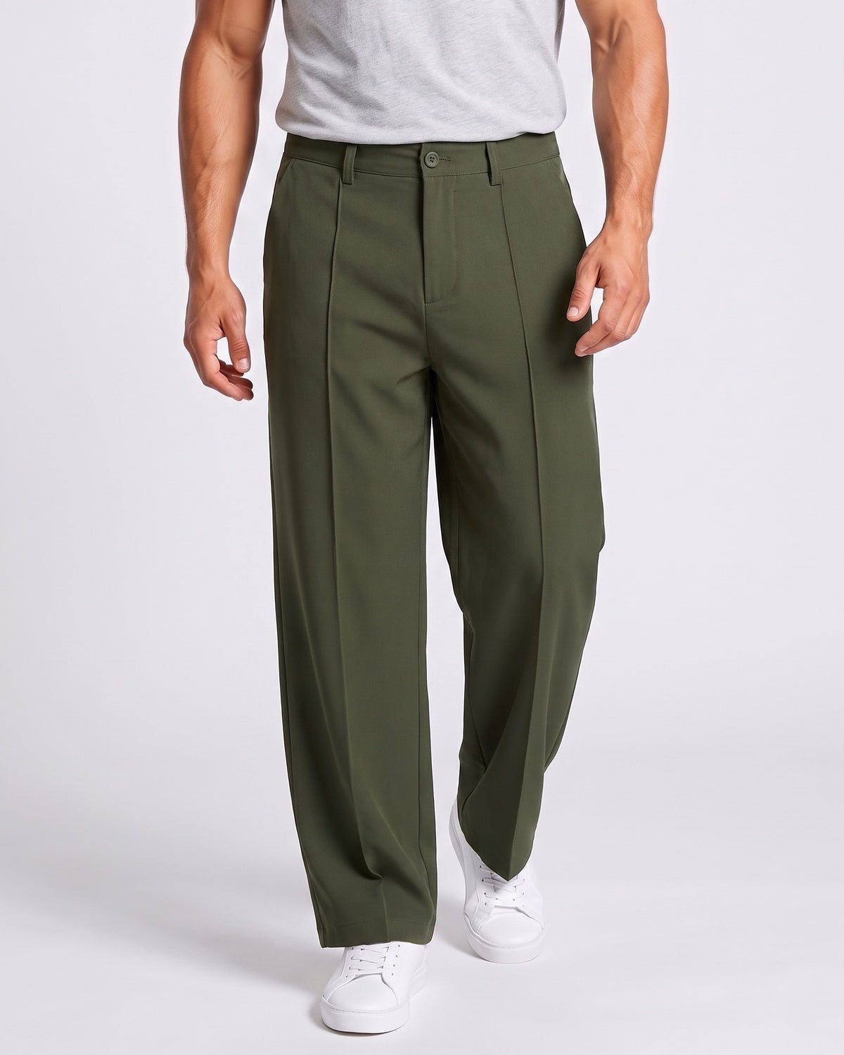 KZZ Casual wide-leg plaid pants
