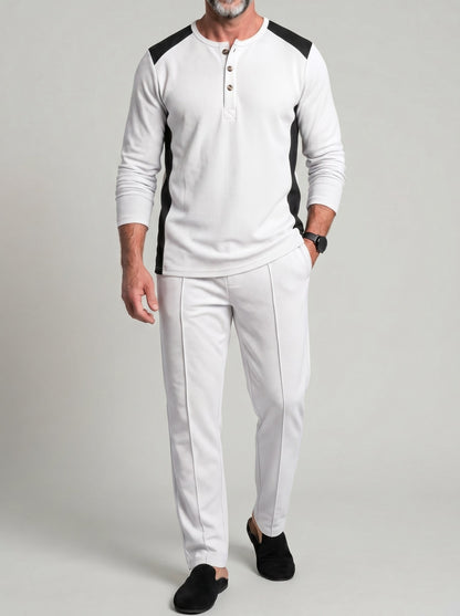 KZZ Waffle-knit long-sleeve set