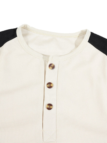 KZZ Waffle-knit long-sleeve set