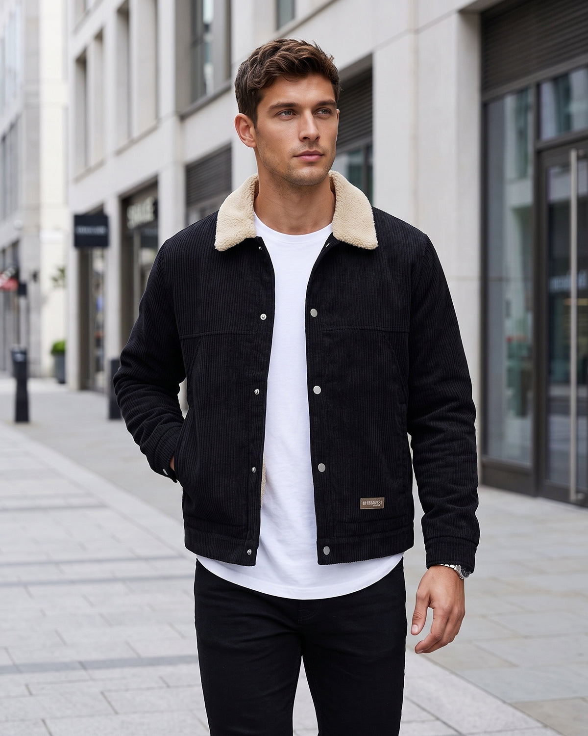 KZZ Men's Corduroy Jacket