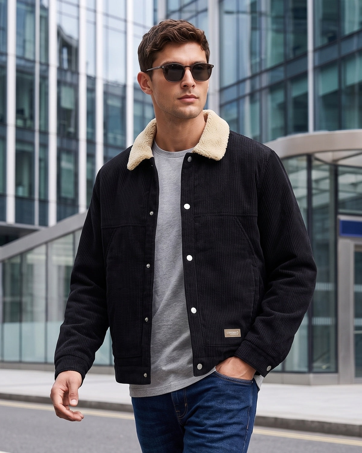 KZZ Men's Corduroy Jacket