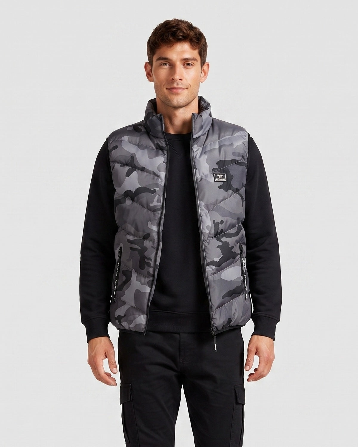KZZ Loose-fit stand-collar vest