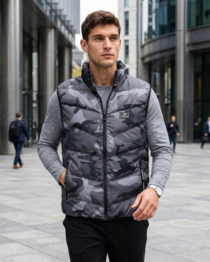 KZZ Loose-fit stand-collar vest