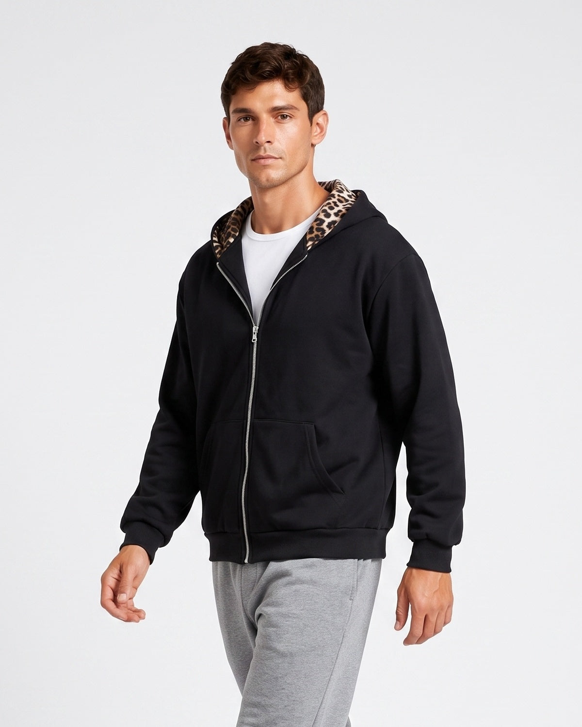 KZZ Men's Long-Sleeve Hooded Jacket