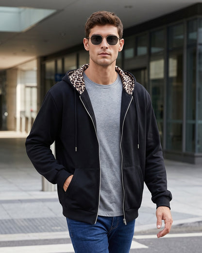 KZZ Men's Long-Sleeve Hooded Jacket