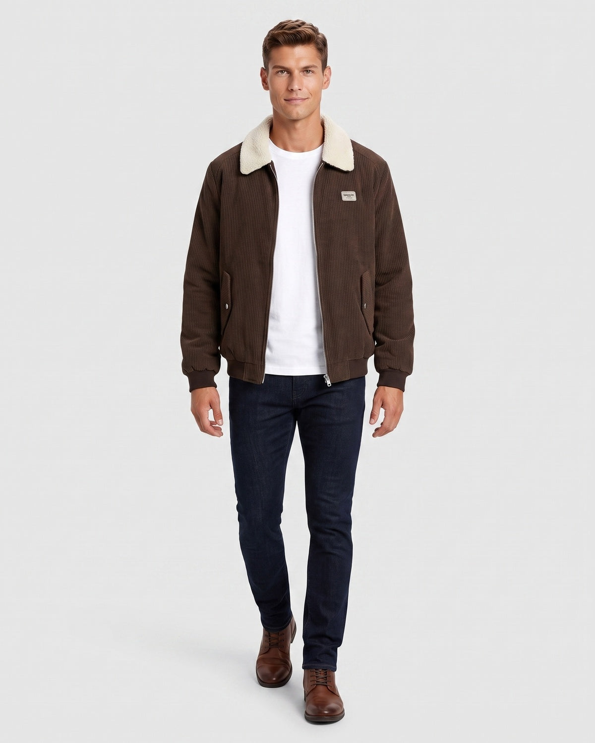 KZZ Men's Casual Corduroy Jacket