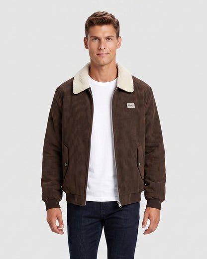 KZZ Men's Casual Corduroy Jacket