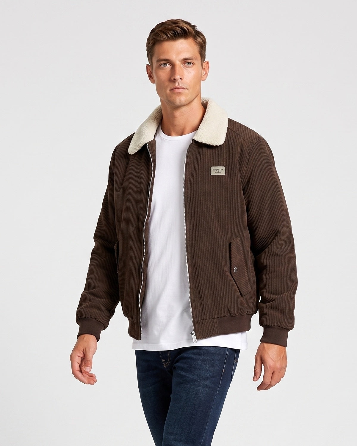 KZZ Men's Casual Corduroy Jacket