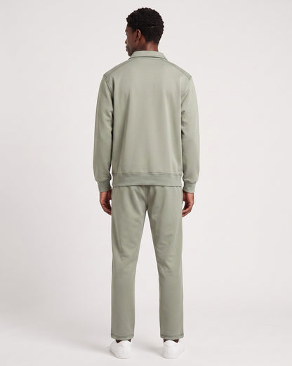 KZZ Polo-collar top and wide-leg trousers