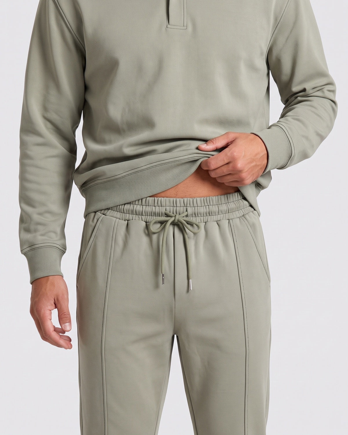 KZZ Polo-collar top and wide-leg trousers