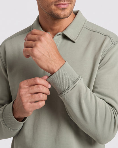 KZZ Polo-collar top and wide-leg trousers