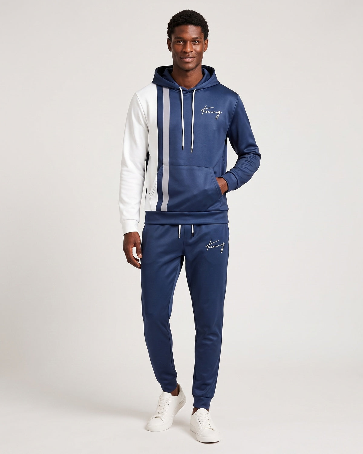 KZZ Men's 3D-Print Hoodie Set
